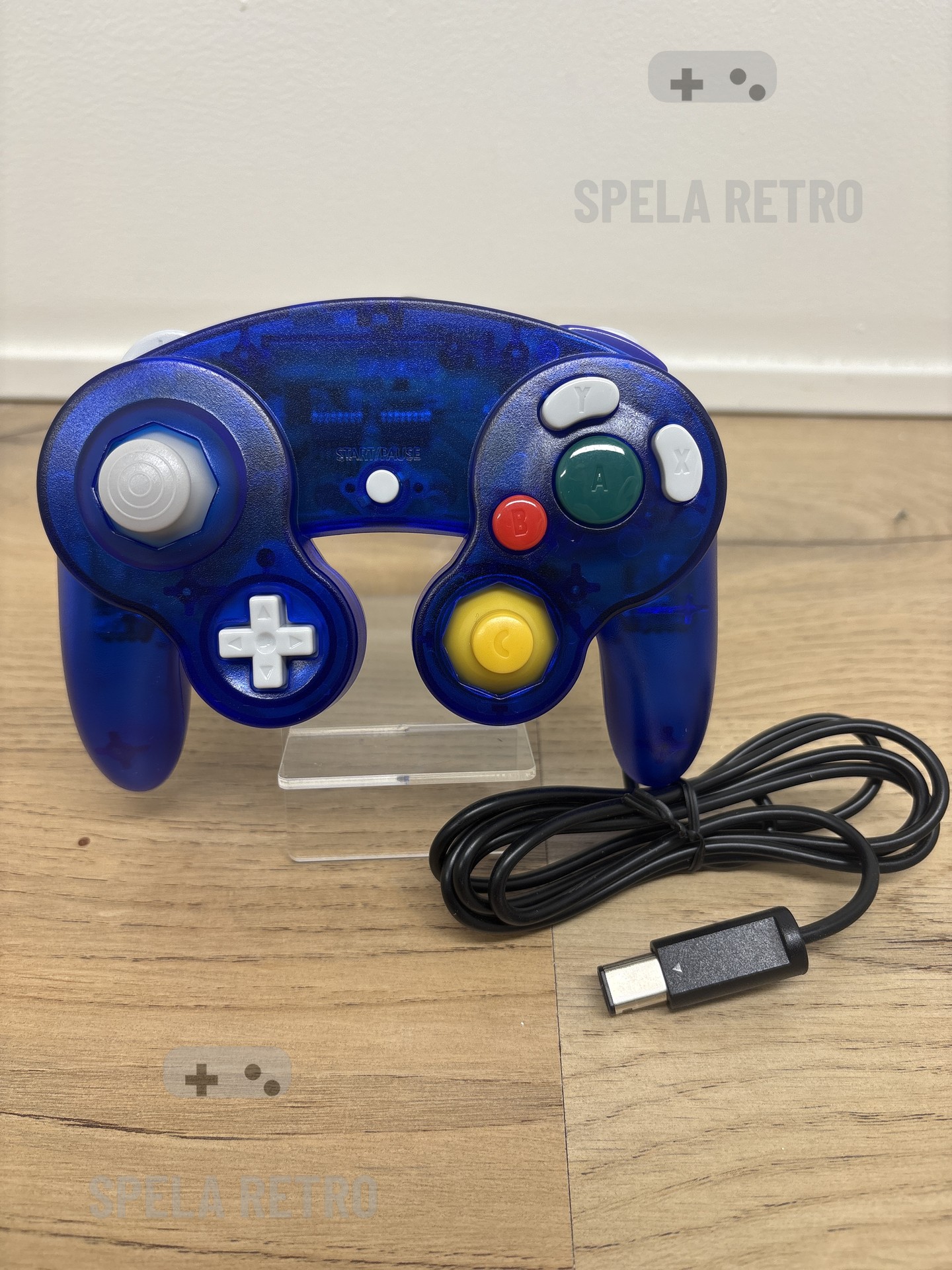 Gamecube: Ny 3e part handkontroll Transparent Blå